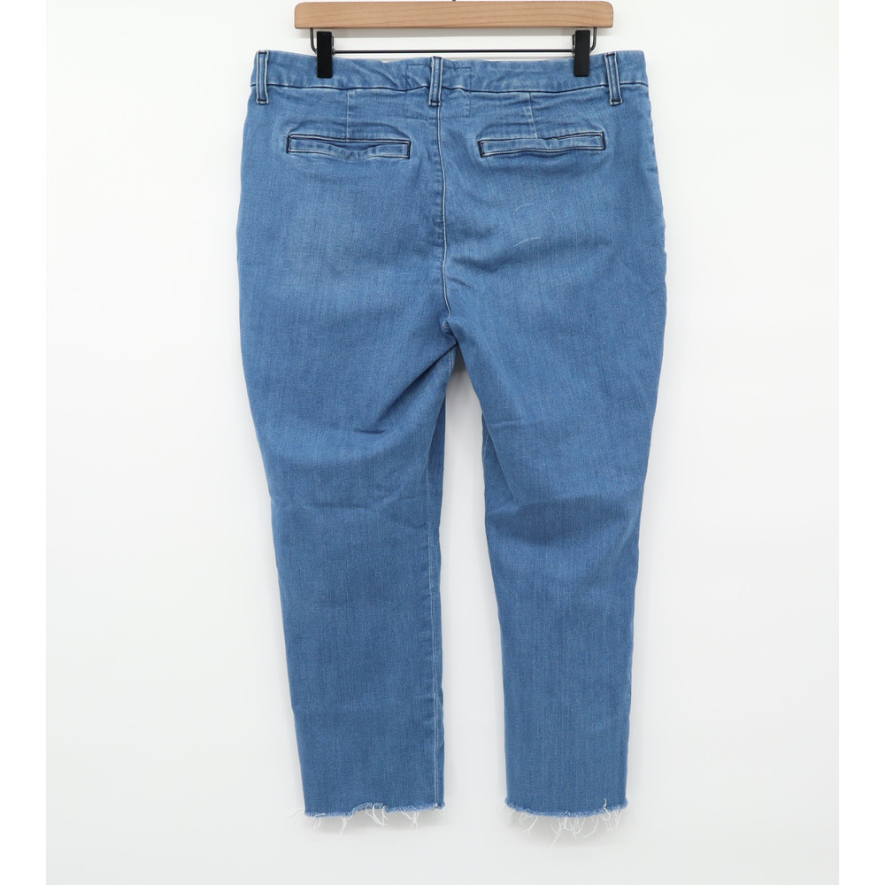 Frank & Eileen 1947 Women's Wicklow Wash Italian Performance Denim Blue Sz 12 - Picture 2 of 8